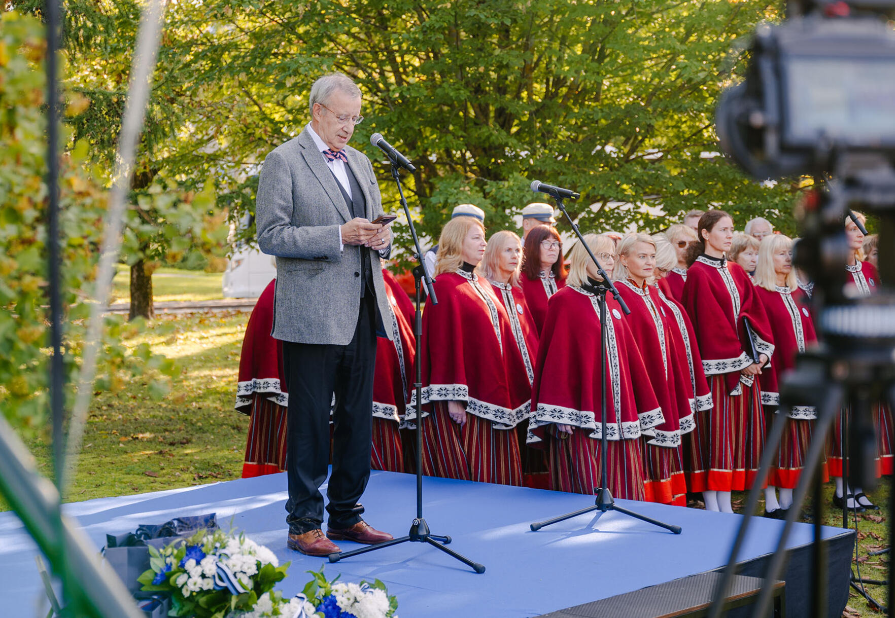 President härra Toomas Hendrik Ilves kõnet pidamas.